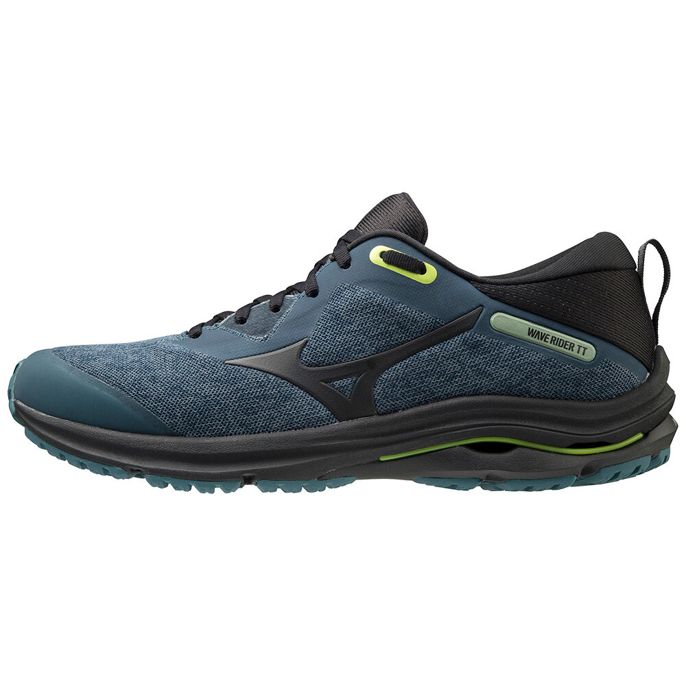 Scarpe Da Trail Running Mizuno Wave Rider Tt 2 Uomo - Blu Marino/Verdi Chiaro - 84395-AKTJ